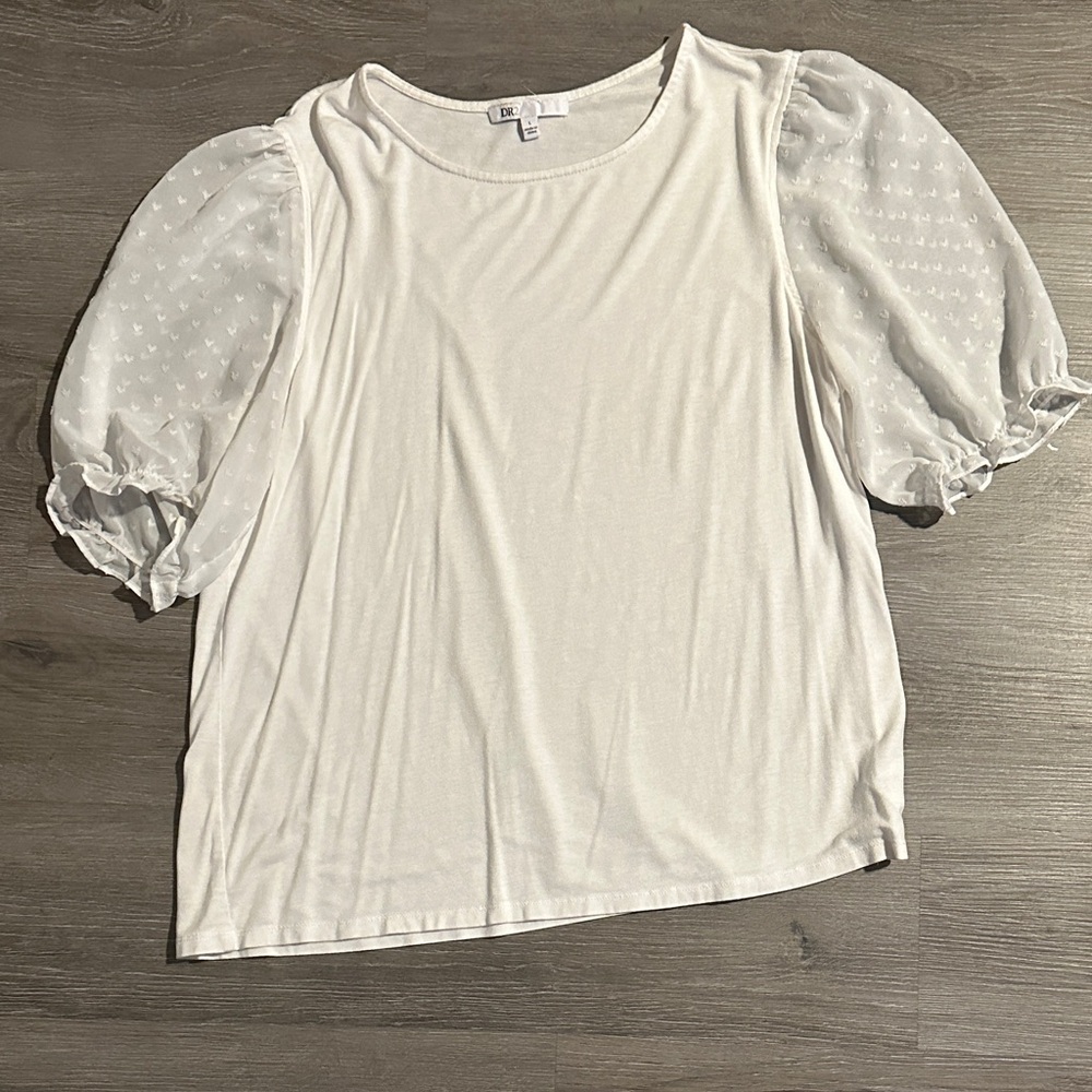 DR2 White Puff Sleeve Blouse